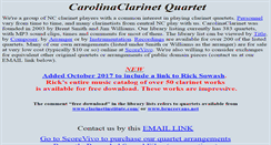 Desktop Screenshot of carolinaclarinet.org