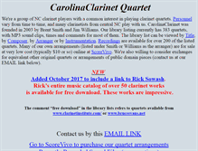 Tablet Screenshot of carolinaclarinet.org